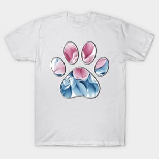 Paw with Flower Background T-Shirt